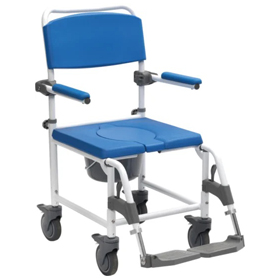 Dusch- und Toilettenstuhl BLAU SB 46 cm