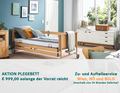 Pflegebett Standard mit Holzseitengitter und Aufrichter