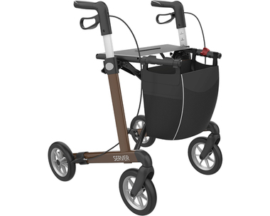 Rollmobil Alu Leichtmetall braun mit Softbereifung, 7,2 kg