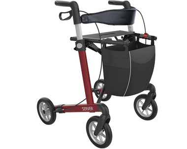Rollmobil Alu Leichtmetall  rot mit Softbereifung, 7,2 kg