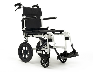 Transportrollstuhl weiß bis 115 kg